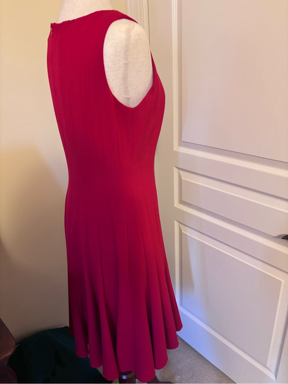 Calvin Klein size 8 Red Fit-and-Flare Women's Dress - Picture 5 of 8